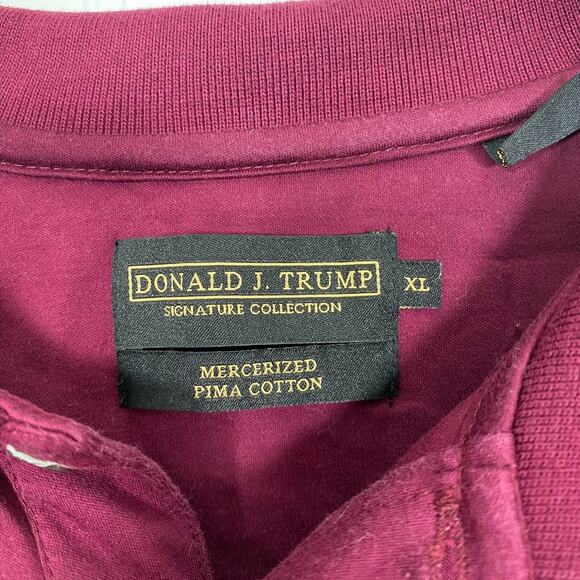 Donald J Trump Mens Polo Size XL Long Sleeve Embroidered Crest 100% Cotton - Picture 4 of 10